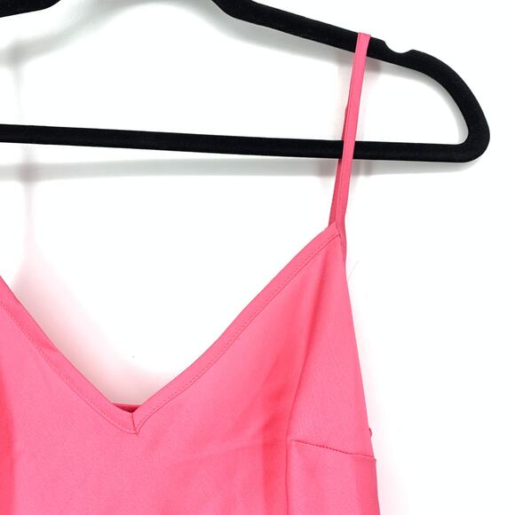 French Connection Slip Dress Women's Size 8 Satin Strappy Camelia Rose Pink NEW - Picture 3 of 7